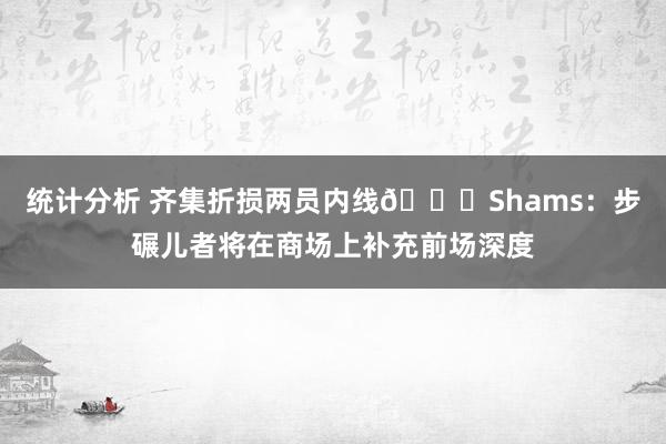 统计分析 齐集折损两员内线😞Shams：步碾儿者将在商场上补充前场深度