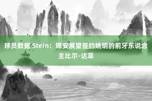 球员数据 Stein：锡安展望签约姚明的前牙东说念主比尔-达菲