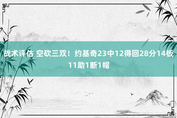 战术评估 空砍三双！约基奇23中12得回28分14板11助1断1帽