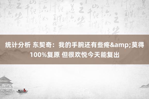 统计分析 东契奇：我的手腕还有些疼&莫得100%复原 但很欢悦今天能复出