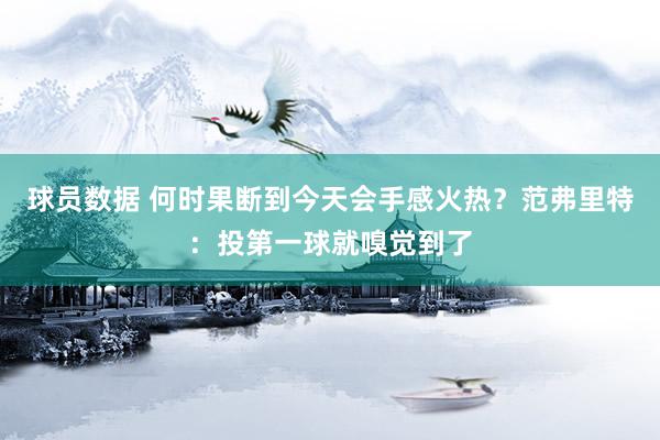 球员数据 何时果断到今天会手感火热？范弗里特：投第一球就嗅觉到了