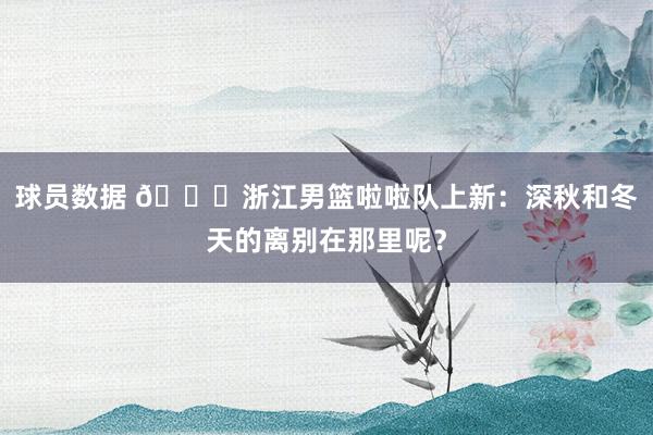 球员数据 😍浙江男篮啦啦队上新：深秋和冬天的离别在那里呢？