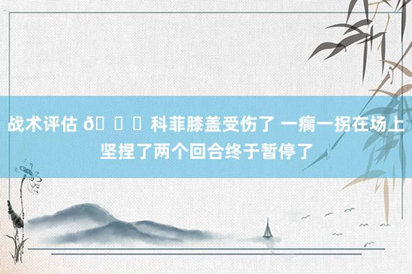 战术评估 😐科菲膝盖受伤了 一瘸一拐在场上坚捏了两个回合终于暂停了