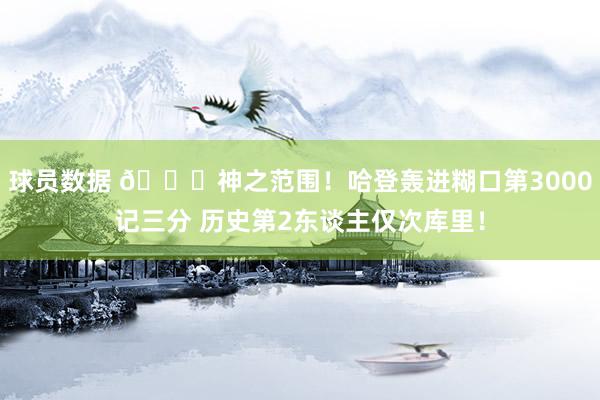 球员数据 😀神之范围！哈登轰进糊口第3000记三分 历史第2东谈主仅次库里！