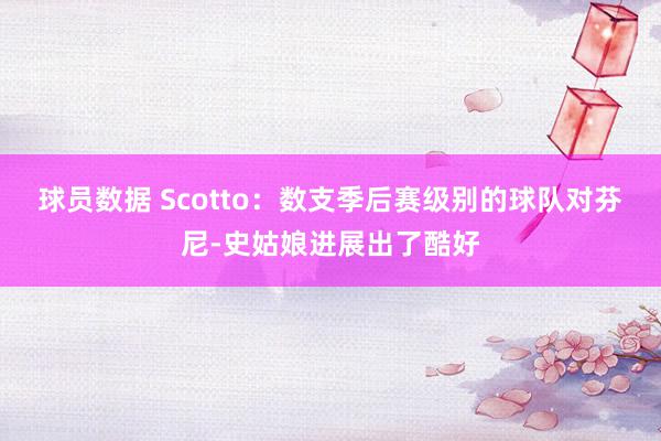 球员数据 Scotto：数支季后赛级别的球队对芬尼-史姑娘进展出了酷好