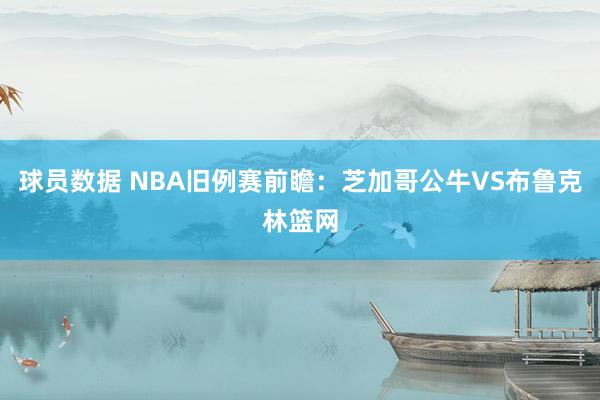 球员数据 NBA旧例赛前瞻：芝加哥公牛VS布鲁克林篮网