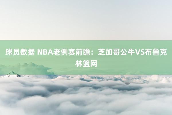 球员数据 NBA老例赛前瞻：芝加哥公牛VS布鲁克林篮网