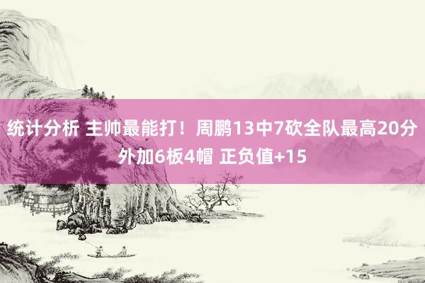 统计分析 主帅最能打！周鹏13中7砍全队最高20分外加6板4帽 正负值+15