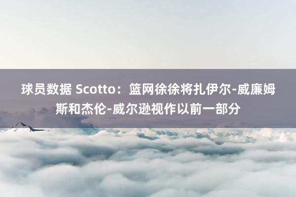 球员数据 Scotto：篮网徐徐将扎伊尔-威廉姆斯和杰伦-威尔逊视作以前一部分