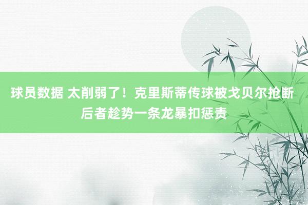 球员数据 太削弱了！克里斯蒂传球被戈贝尔抢断 后者趁势一条龙暴扣惩责