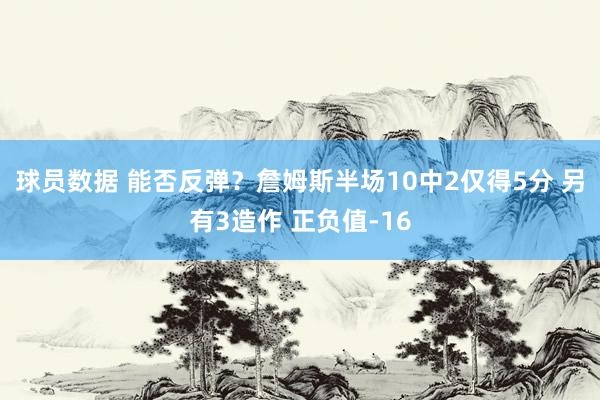 球员数据 能否反弹？詹姆斯半场10中2仅得5分 另有3造作 正负值-16