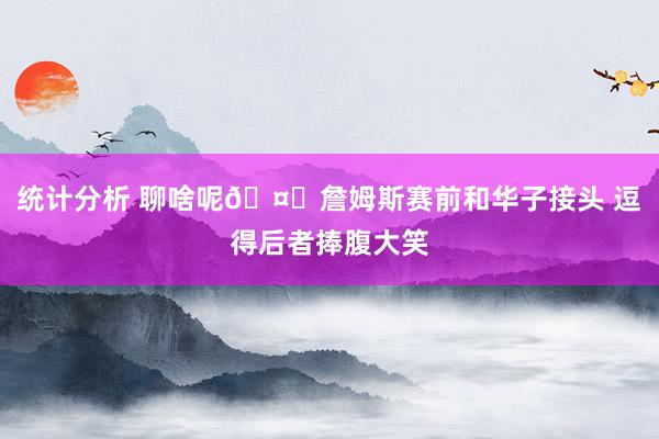 统计分析 聊啥呢🤔詹姆斯赛前和华子接头 逗得后者捧腹大笑