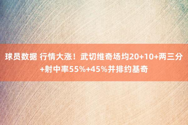 球员数据 行情大涨！武切维奇场均20+10+两三分+射中率55%+45%并排约基奇